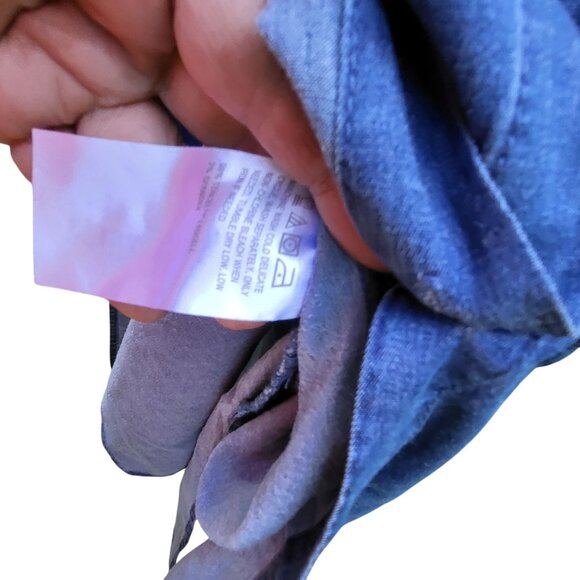 Women's Sleeveless Denim Button-Down Maxi Dress Braided Belt G By Giuliana M NWT - Picture 10 of 15